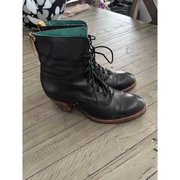 PS Kaufman no.2018 crosswalk tall lace-up boot black leather Size 9.5 - Picture 7 of 9